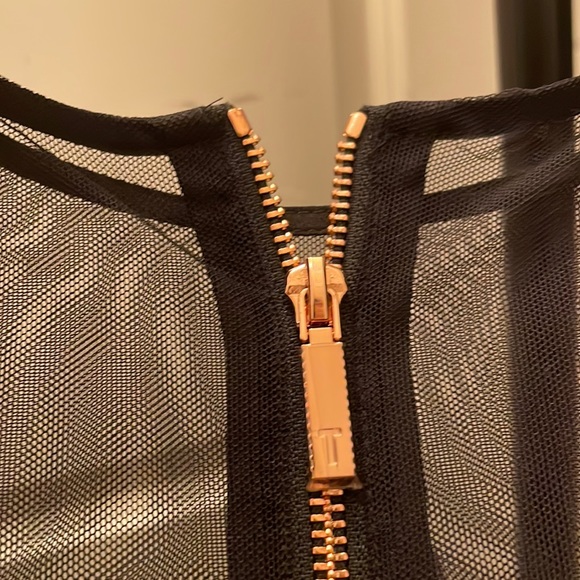 Ted Baker mesh scalloped A-Line Midi dress black size 4 - Picture 12 of 16